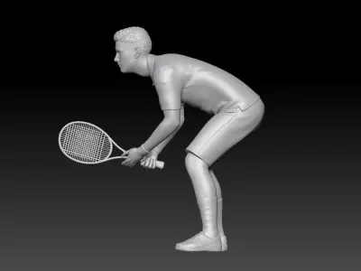 tennis player boy 2 3D print model