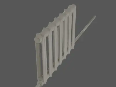Radiator 3D Model with High-Quality Topology Low-poly 3D model