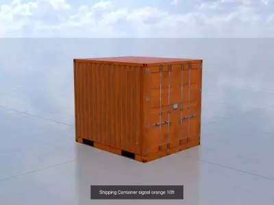 Warehouse-Container signal orange all Versions 3D Model Pack