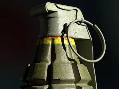 MK2 Grenade or Pineapple Grenade Free low-poly 3D model