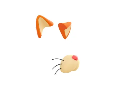 Cat Face 3D model