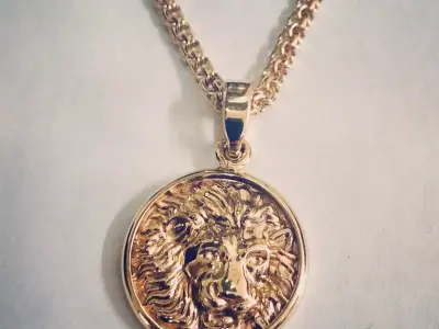 Lion head pendant 3D print model