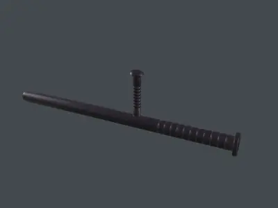 Police Plastic Stick 3D Model Low-poly 3D model