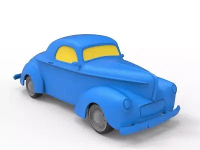 Willys Americar 1940 Classic Car 3D print model