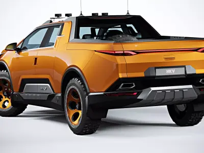 Futuristic Pickup Truck 3D model