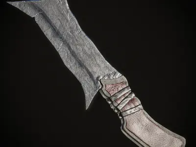 Detailed Dagger PBR Low-poly 3D model
