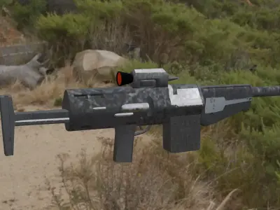 DH-17 blaster rifle 3D model