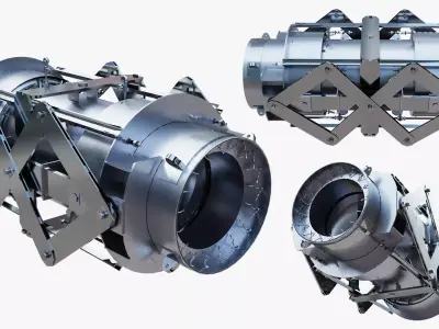 Heavy-Duty Pipeline Expansion Bellows 3D model