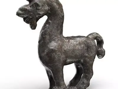 Antique Horse Figure 3D print model