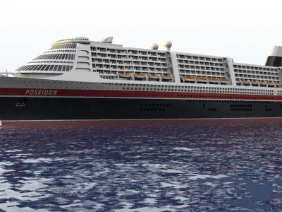 MS POSEIDON - Fictional cruise ship from the 2006 movie 3D print model