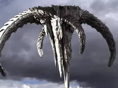Dragon Asteroid rock Kit bash 1 3D model
