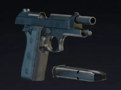 Taurus PT92 Low Poly Low-poly 3D model