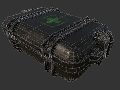 Military Case Weapon First Aid Kit Low-poly 3D model