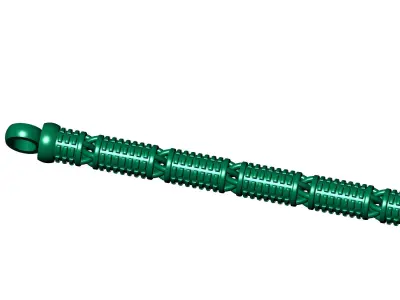 9mm Stylish antique chain with patterns 3D print model