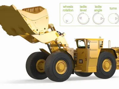 Mining Loader Cat R1600H Rigged 3D model by 3dmi