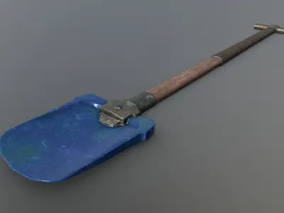 Shovel - Sapphire Low-poly 3D model