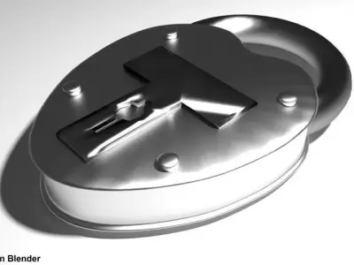 Antique Padlock 3D model