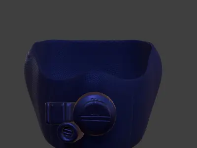 Gas mask helmet 3d model scifi Low-poly  Low-poly 3D model