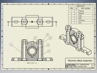 Pillow Block Bearing 3D model