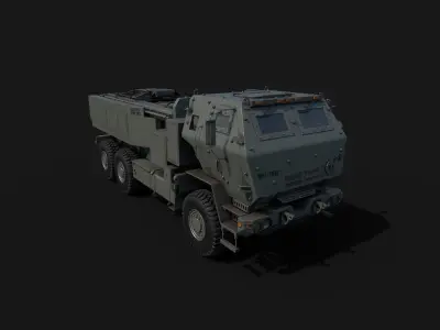 M142 HIMARS - High Mobility Artillery Rocket System Low-poly 3D model