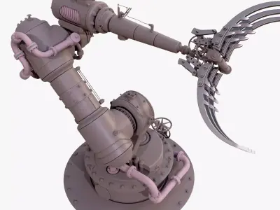 Steampunk Mechanical Claw Arm M1 3D model