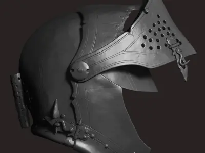 Jousting Helmet II functional 3D print model