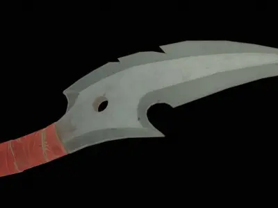 Stylized old age Blade Low-poly 3D model