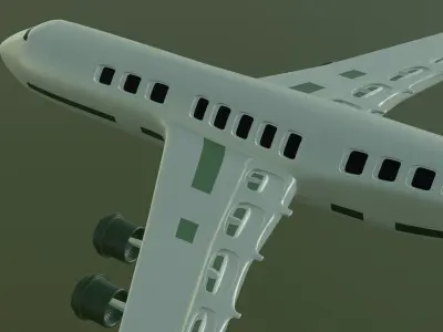 GREEN AIRPLANE 3D model
