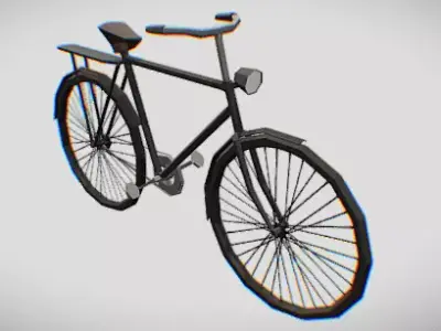 Low-Poly Vintage Bicycle Model Free 3D model