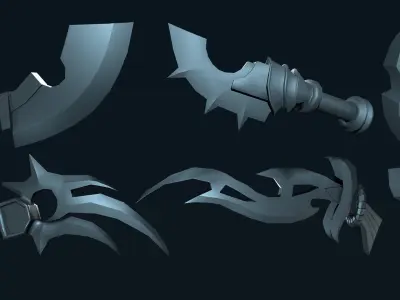 20 DAGGER BASE MESH-VOL01 Low-poly 3D model
