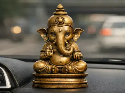 Lord Ganesh  Decorative Statue or Car Dashboard 3D print model