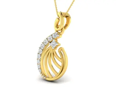 Pear shape earring pendent set for bridal 3D print model