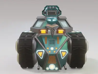 Stylized Sci fi Tank 3D model