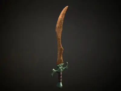 Medieval Fantasy Sword Low-poly 3D model order