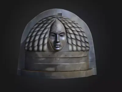 Stone Guardian Low-poly 3D model