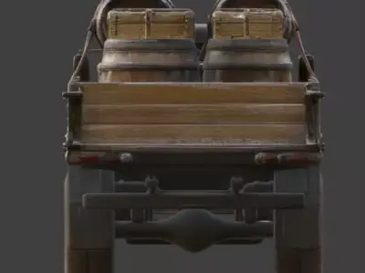 Frontier Logistics Cargo Truck Low-poly 3D model