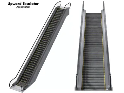Upward Escalator Animated 3D model