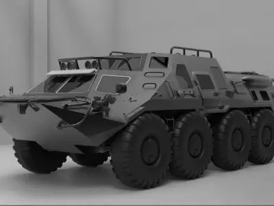 BTR Tuz 420 Low-poly 3D model