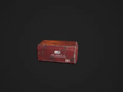 PowerCell rusty box Free low-poly 3D model
