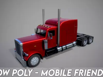 American Truck 3 and upgrades - Mobile Asset  Low-poly 3D model