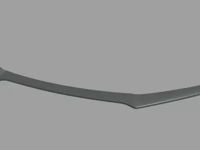 Front Lip Honda Civic Type R 2020 Low-poly 3D model