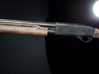 PBR - R870 Sawn Off Shortgun - Game-Ready 3D Asset Low-poly 3D model