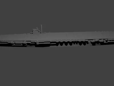 Japanese Shokaku Class Aircraft Carrier 3D print model