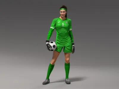  Female Goalkeeper Animated HQ Standard License 