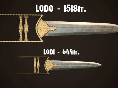 Assassin Blade 03 Low-poly 3D model