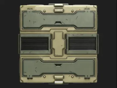 Sci-Fi Panel PBR  Texture