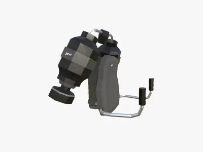 Jetpack Low Poly F04 - SciFi Character Design Low-poly 3D model