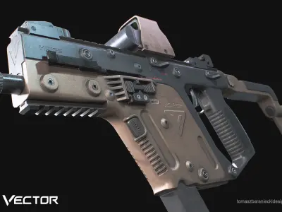 Kriss Vector Game ready model Low-poly 3D model