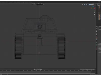 ARL-44 Low Poly tank Free 3D model