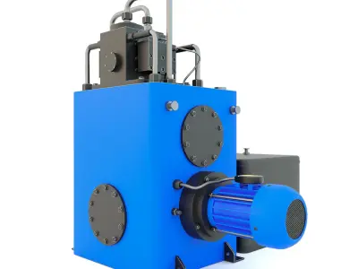 Industrial machine tool - Hydraulic unit G4617 spare part 3D model